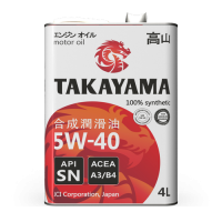 Масло TAKAYAMA Adaptec 5W40 Api SN/CF A3/B4 синт.4л.(металл) М+