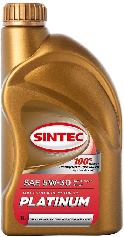 Масло Sintec Platinum 7000 5W30 Api SP Acea С2/С3 синт.1л.