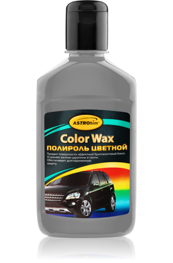 Полироль кузова Astrohim Color Wax серебристая 250мл (АС-289)