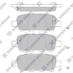 Колодки задние для Nissan Qashqai/X-Trail/Tiida/Teana/NS101/SP1184/HI-Q